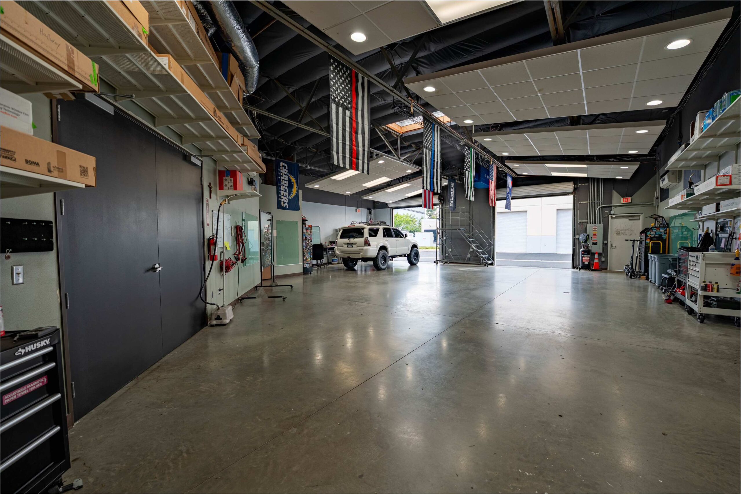 Blacked Out Window Tint Garage Shop